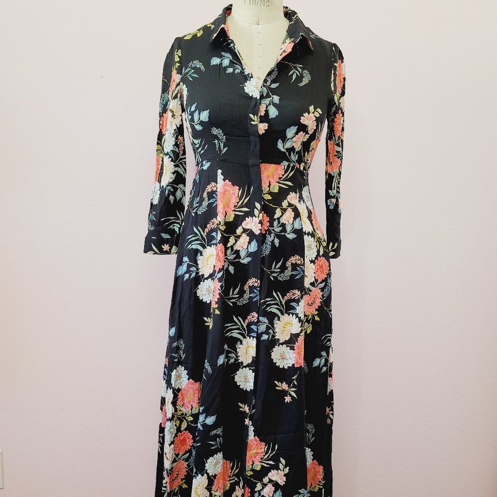 Zara floral shirts dress